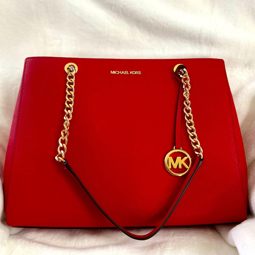 Beautiful Red Michael Kors Handbag